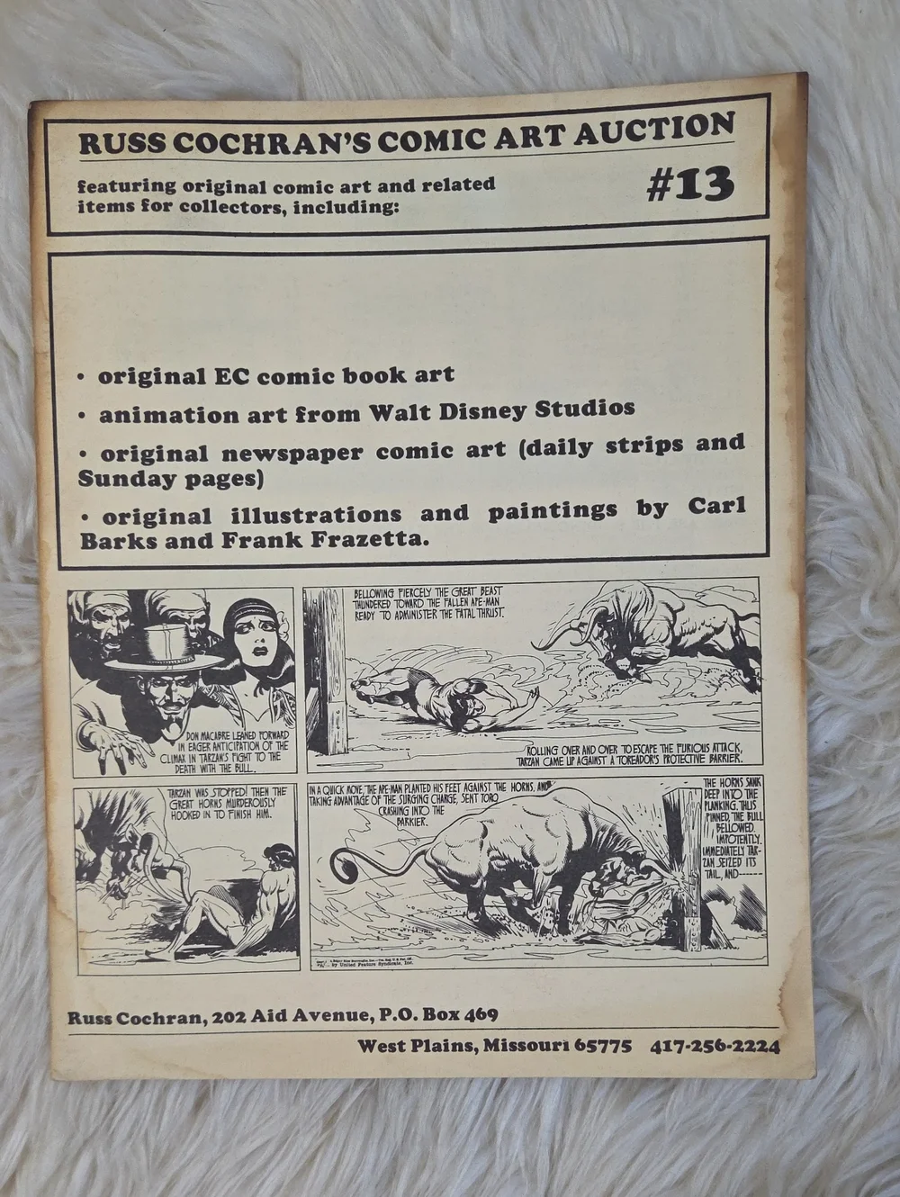 Russ Cochran Comic Art Auction Catalog #13 Original Comic Art Auction 1983 Frank
